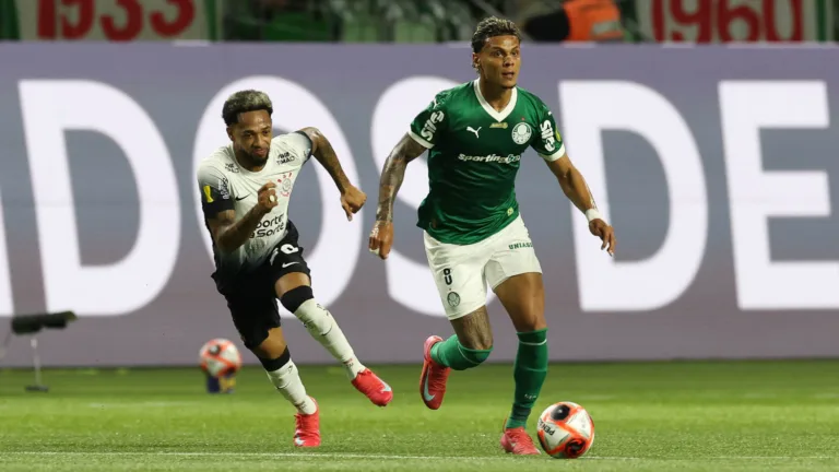 Richard Ríos durante Dérbi no Allianz Parque (Foto: Cesar Greco/Palmeiras)